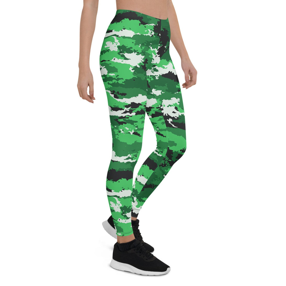 Green Camo Leggings for Women - The Coin Has A Say
