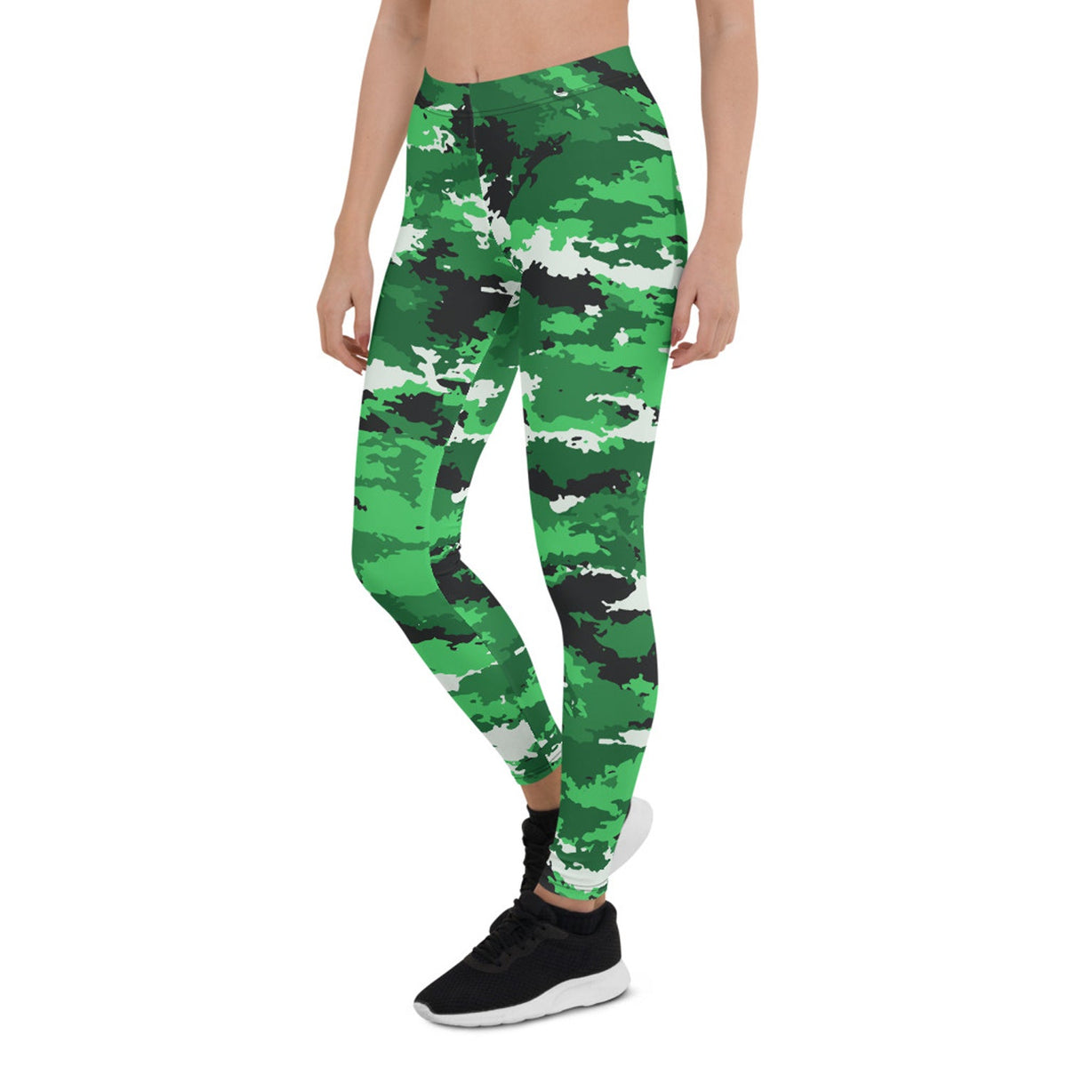 Green Camo Leggings for Women - The Coin Has A Say