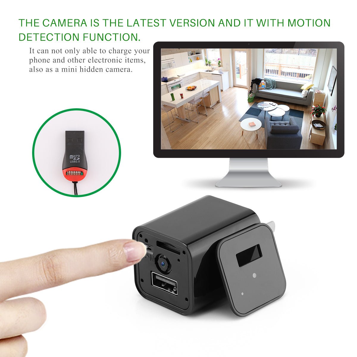HD 1080P Hidden Camera USB Charger Home Security - The Coin Has A Say