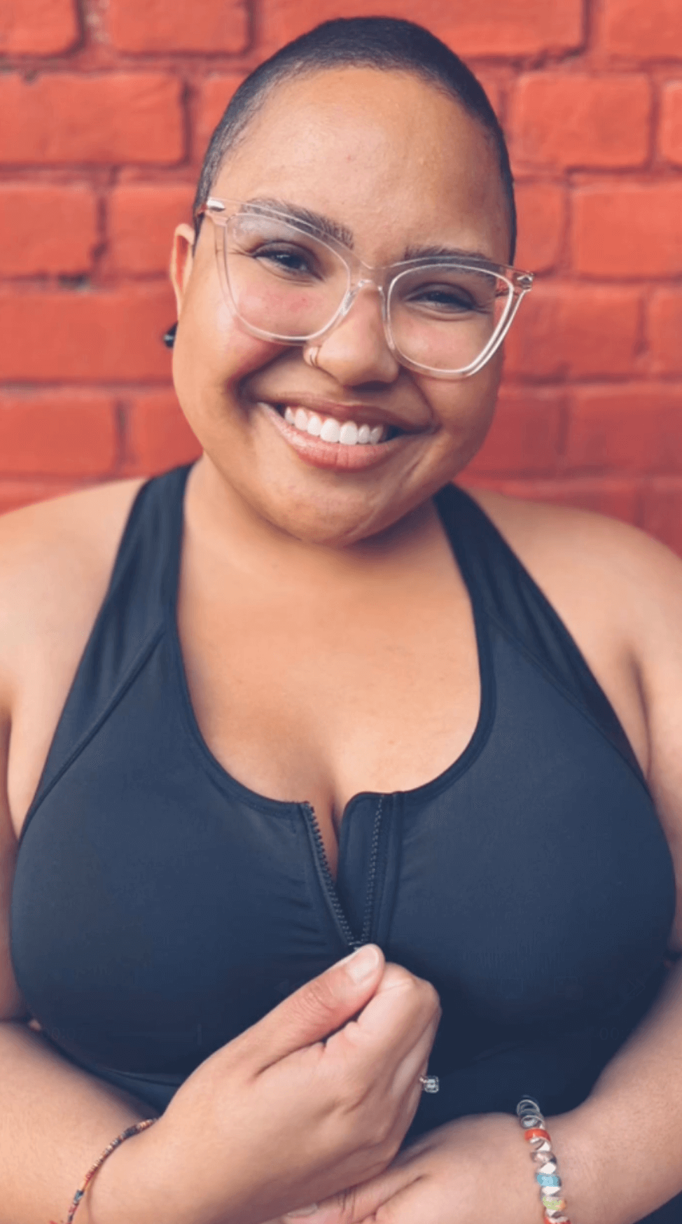 Hero Front‑Closure Sports Bra - Black - The Coin Has A Say