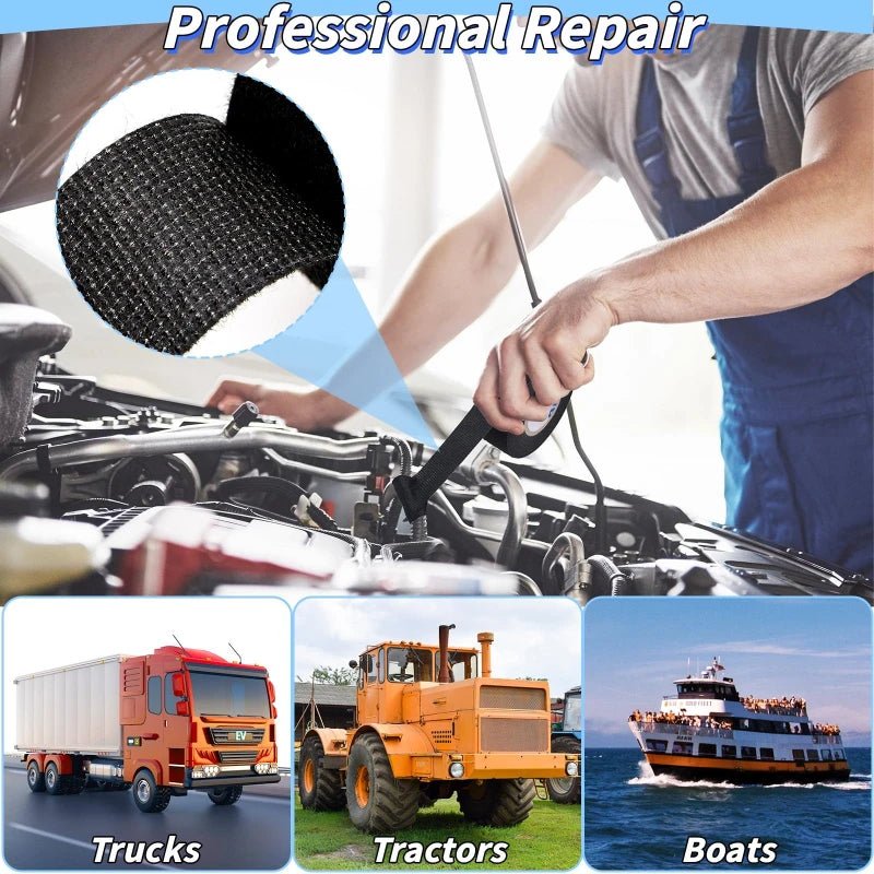 High Temperature Wire Harness Cloth Tape Automotive Cable Loom Heatproof Fabric Adhesive Tape for Engine Electrical Insulation - The Coin Has A Say