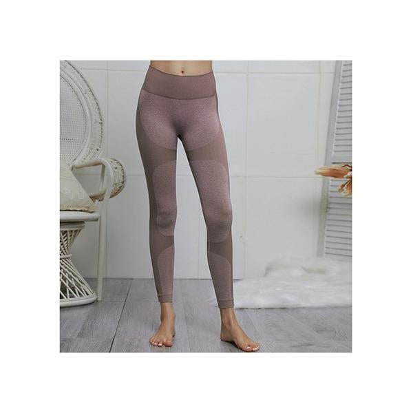 High Waist Athletic Seamless Yoga Leggings And Stretch Sports Bra - The Coin Has A Say