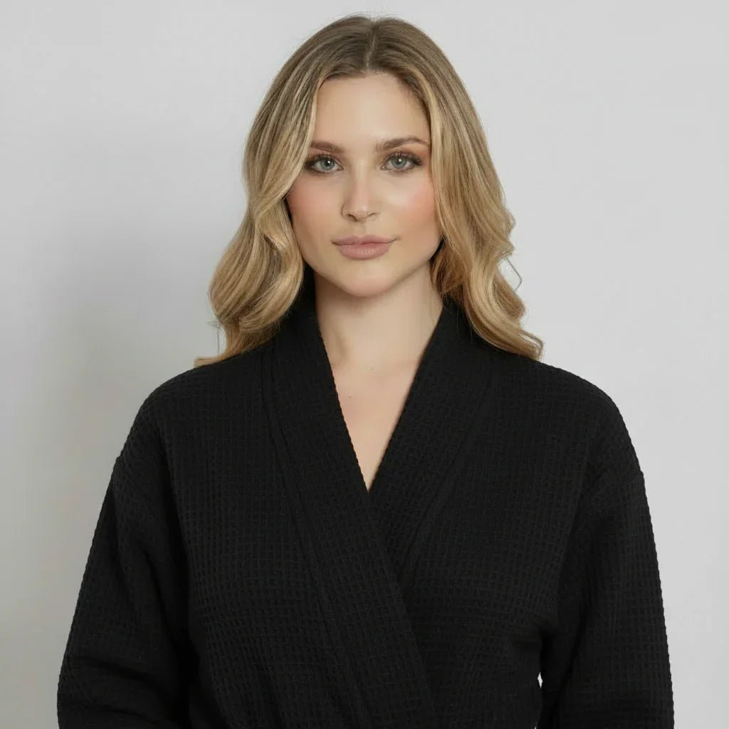 Knee-Length Waffle Robe for Women - The Coin Has A Say