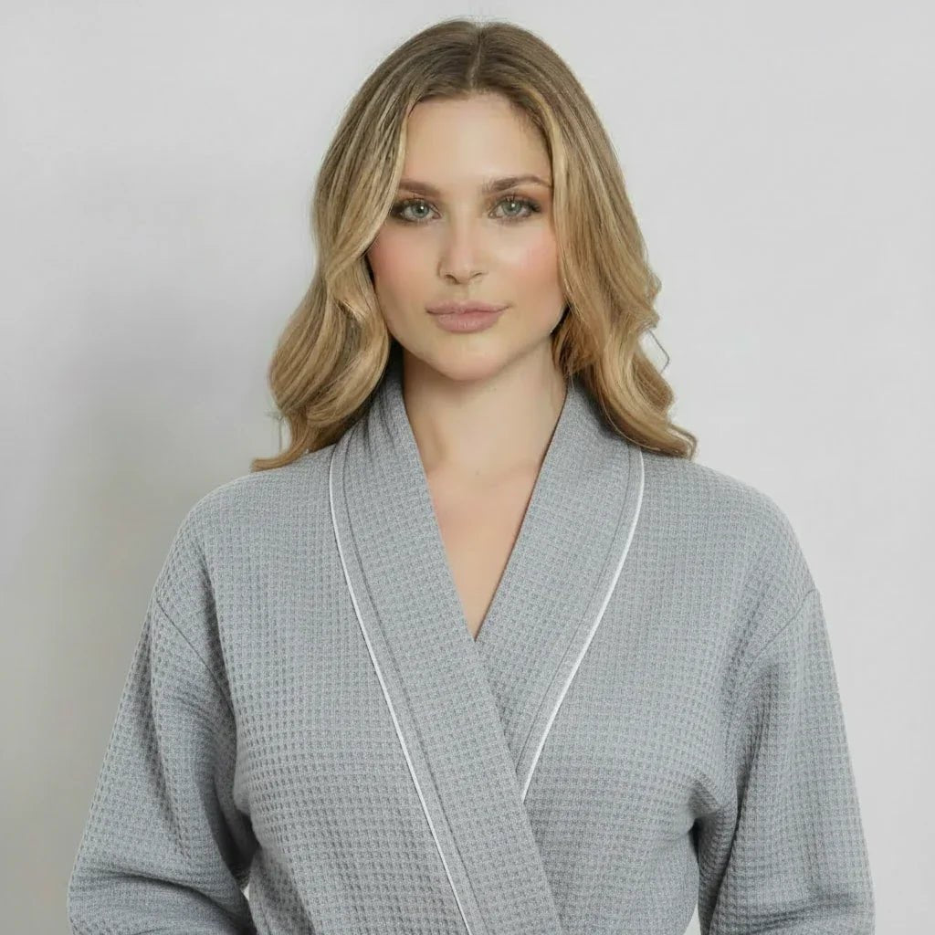 Knee-Length Waffle Robe for Women - The Coin Has A Say