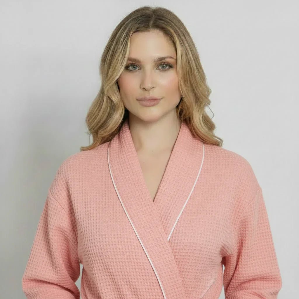 Knee-Length Waffle Robe for Women - The Coin Has A Say