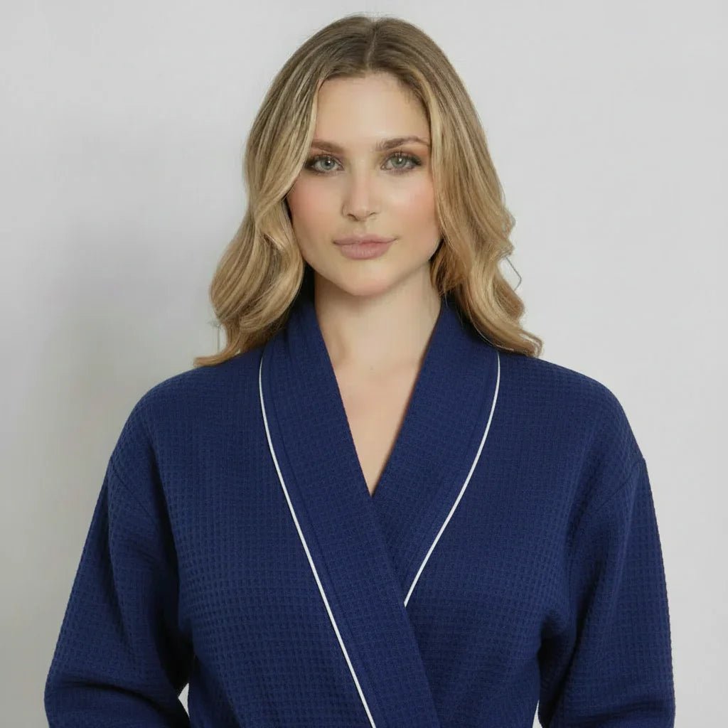 Knee-Length Waffle Robe for Women - The Coin Has A Say