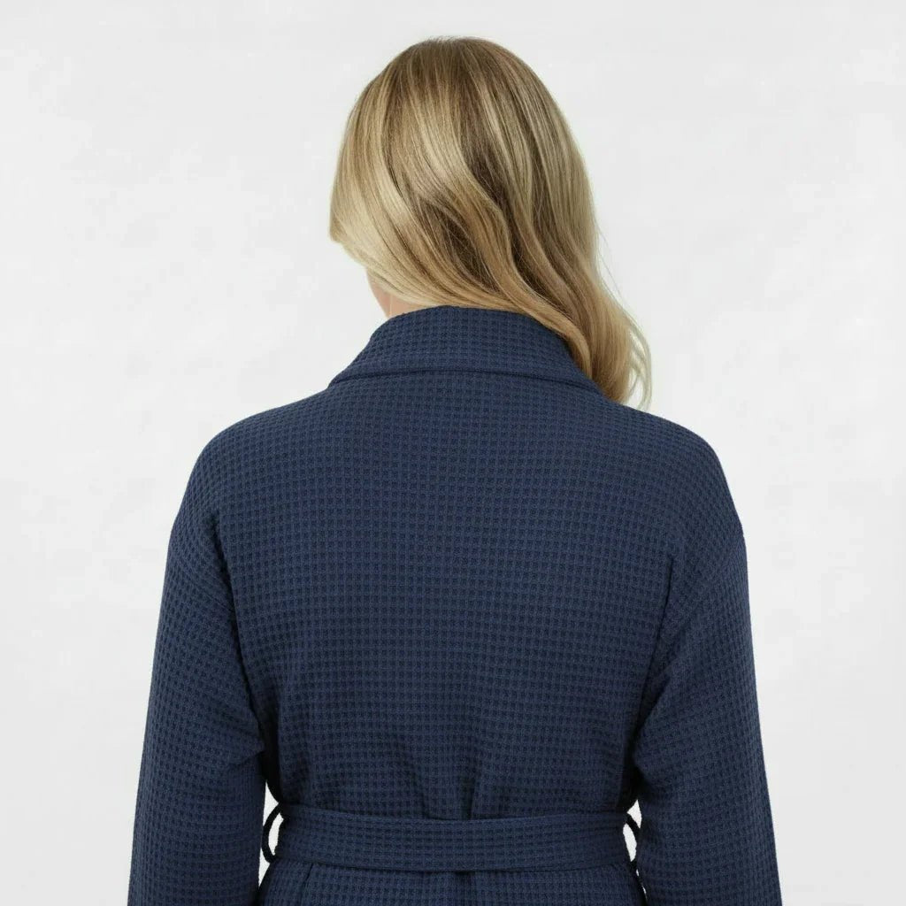 Knee-Length Waffle Robe for Women - The Coin Has A Say