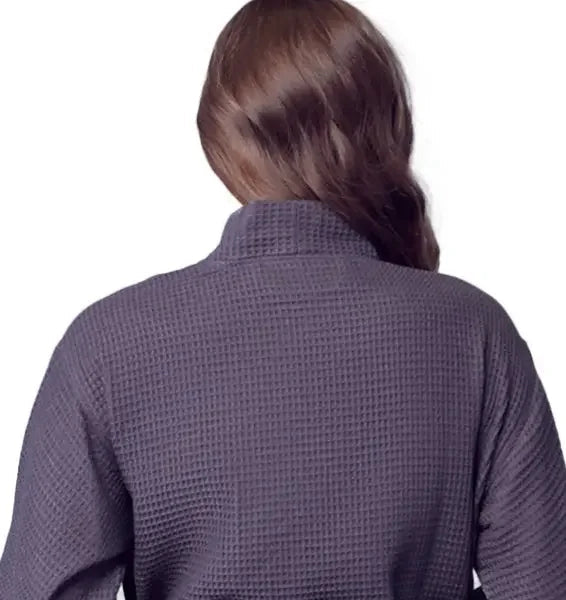 Knee-Length Waffle Robe for Women - The Coin Has A Say
