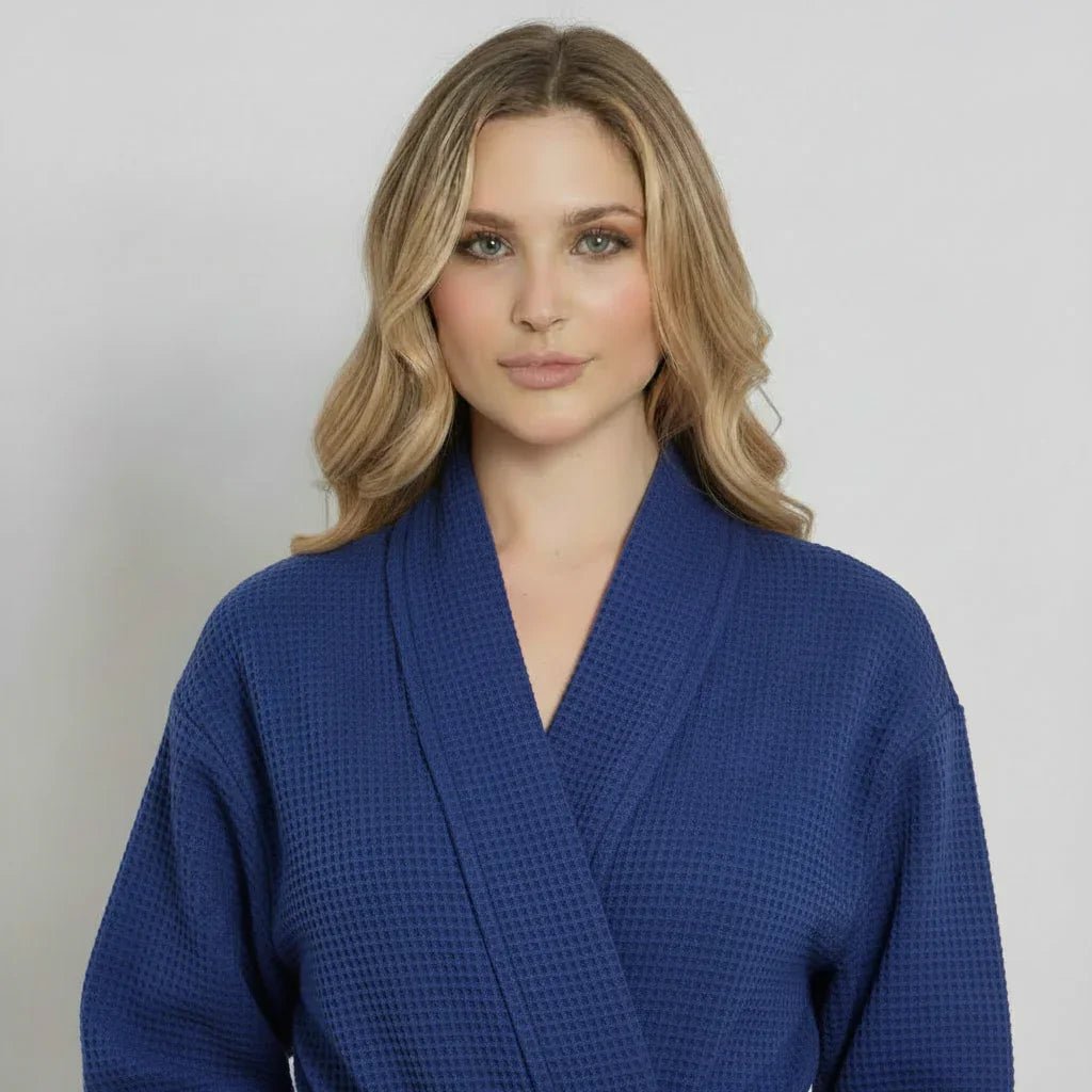 Knee-Length Waffle Robe for Women - The Coin Has A Say