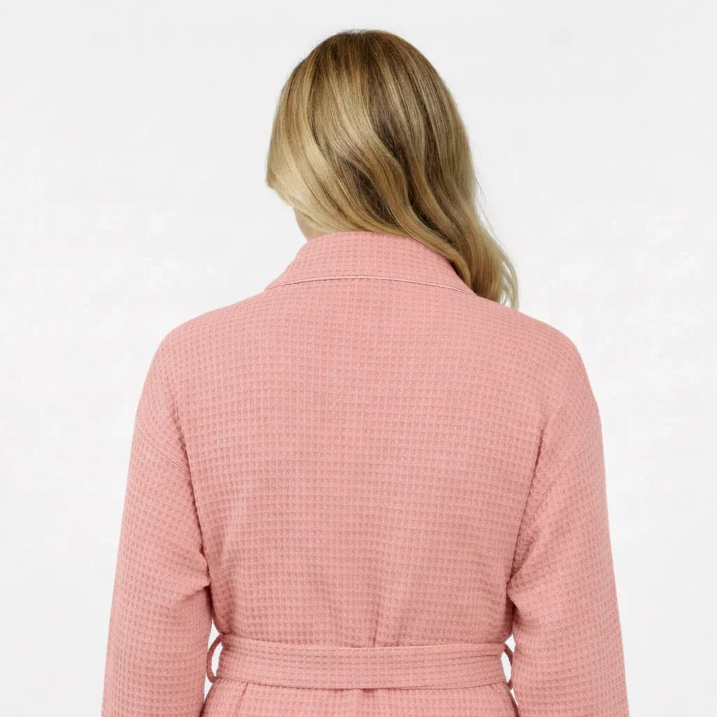 Knee-Length Waffle Robe for Women - The Coin Has A Say