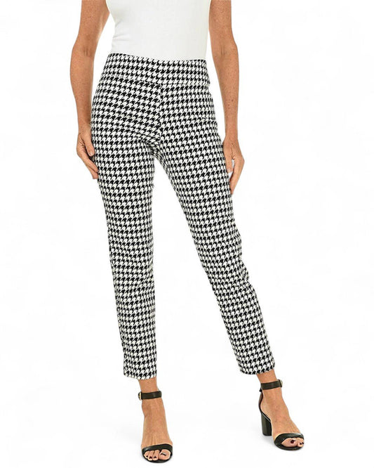Krazy Larry P507 Pull on Pant - Black Mini Hounds tooth - The Coin Has A Say
