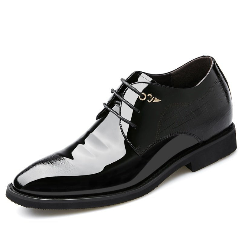 Men's Business Dress Leather Shoes With Hidden Heel - The Coin Has A Say