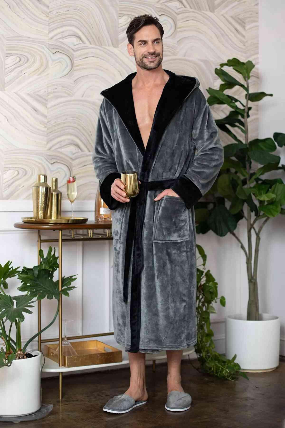 Men’s Robe with Hood – Ultra-Soft Plush Comfort for Everyday Use - The Coin Has A Say