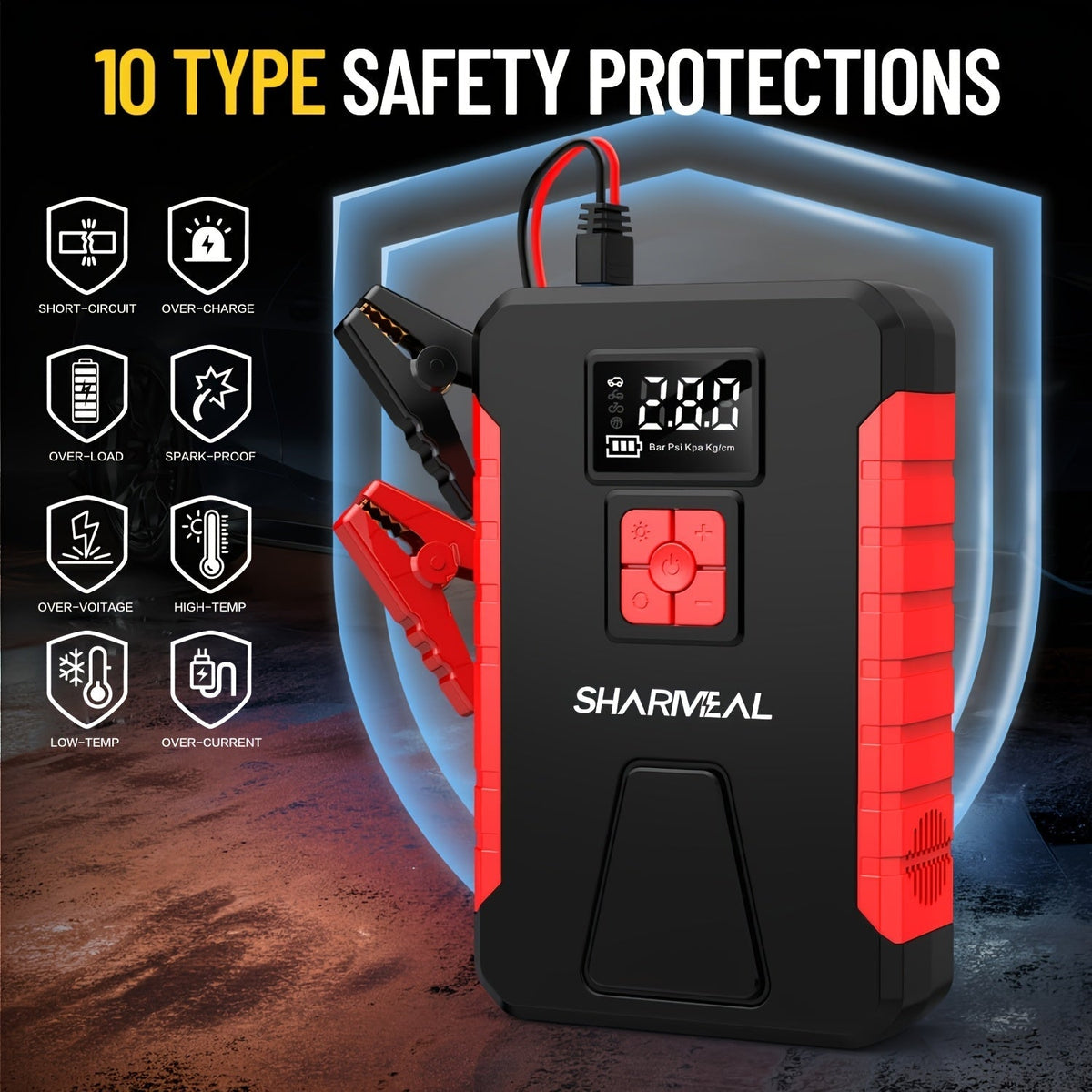 Portable Car Jump Starter with Air Compressor - The Coin Has A Say