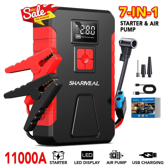 Portable Car Jump Starter with Air Compressor - The Coin Has A Say