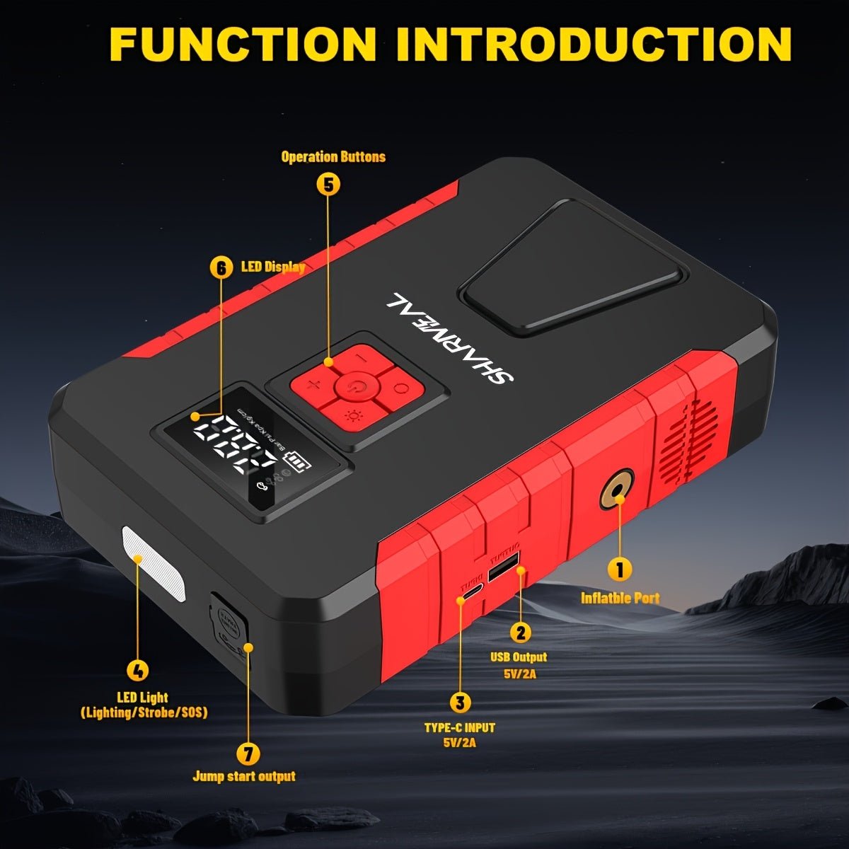 Portable Car Jump Starter with Air Compressor - The Coin Has A Say