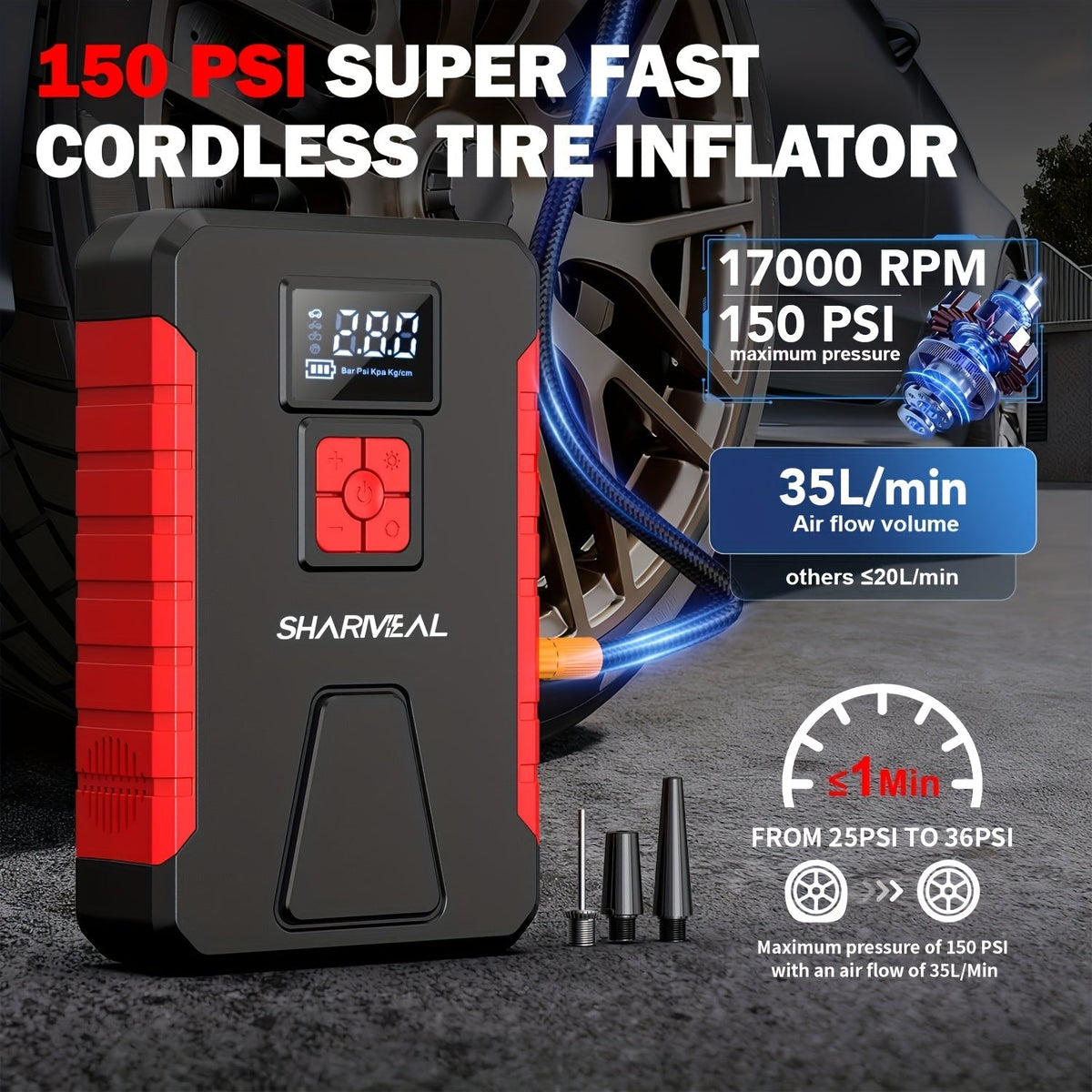 Portable Car Jump Starter with Air Compressor - The Coin Has A Say