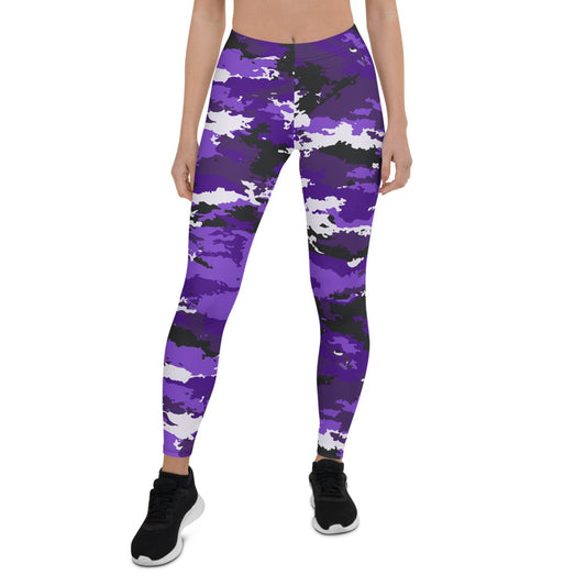 Purple Camo Leggings for Women - The Coin Has A Say