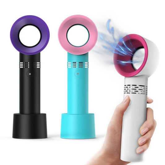 Rechargeable USB Bladeless Fan Portable Handheld Cooling Desk Mini Fan - The Coin Has A Say