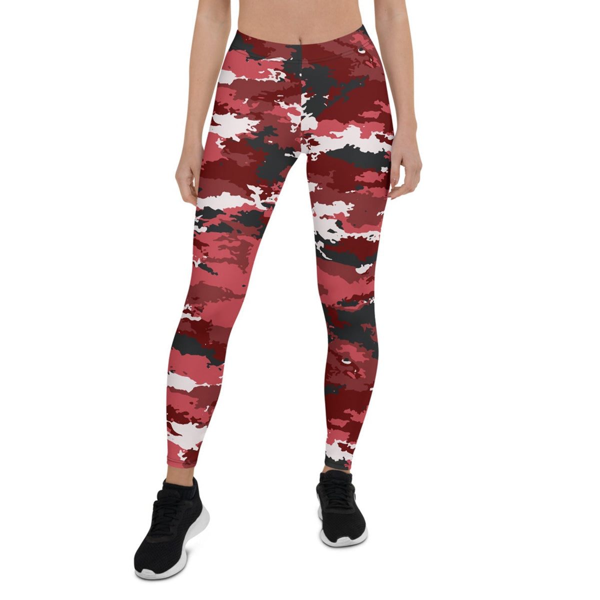 Red Camo Leggings for Women - The Coin Has A Say