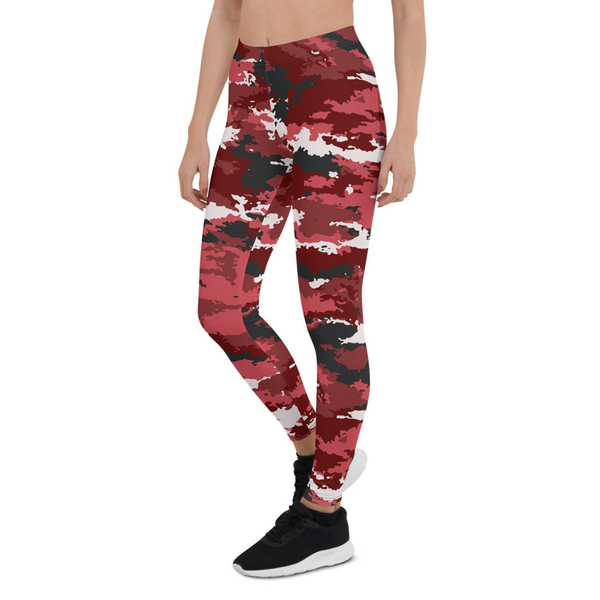 Red Camo Leggings for Women - The Coin Has A Say