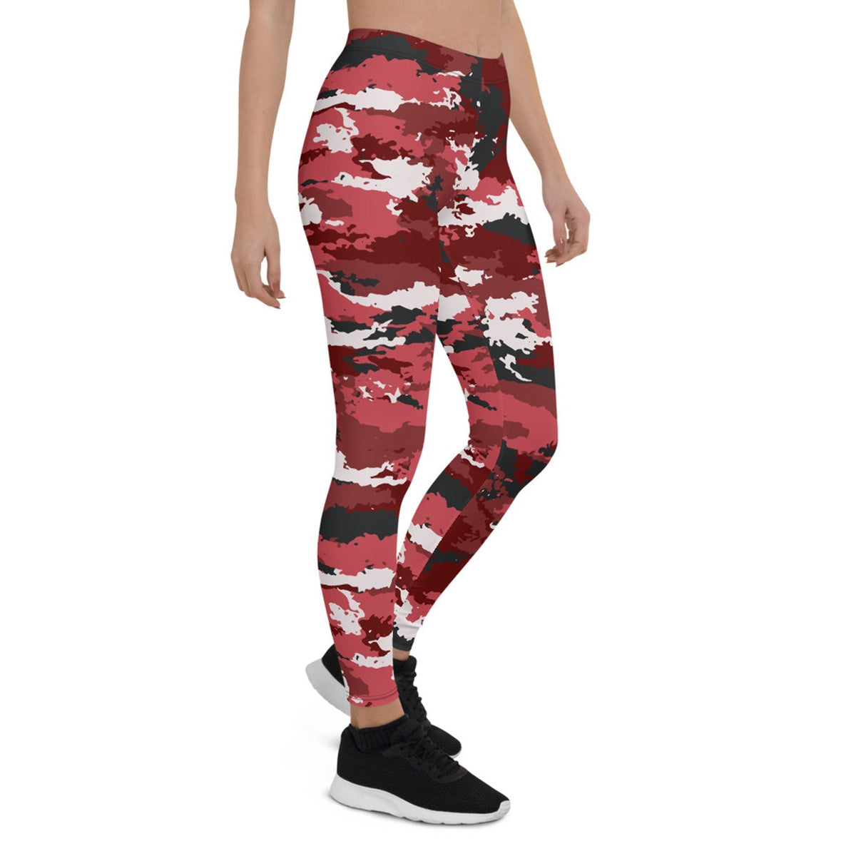 Red Camo Leggings for Women - The Coin Has A Say