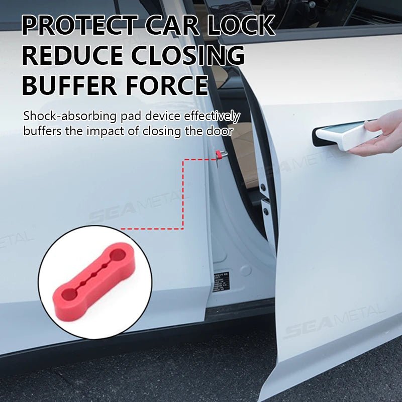 SEAMETAL Car Door Shock Absorber Universal Car Door Buckle Soundproof Deadener Damper Cushion Anti-Vibration Buffer Pad - The Coin Has A Say
