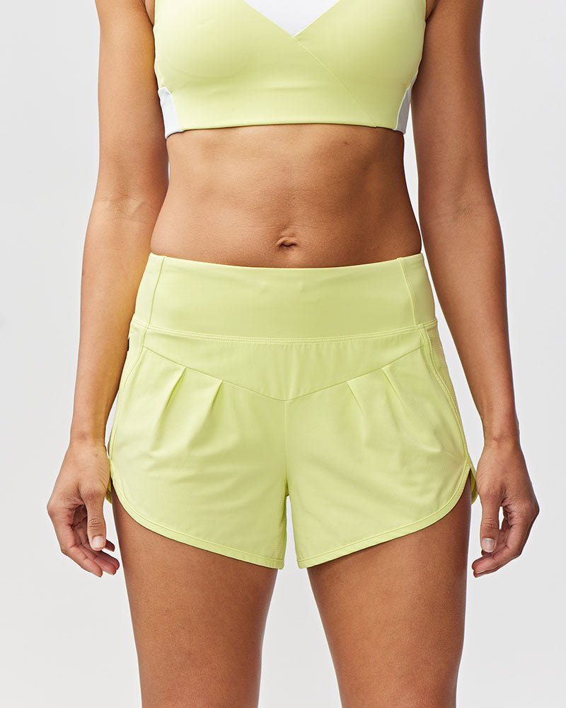 Sheva Women's High Rise Running Shorts - The Coin Has A Say
