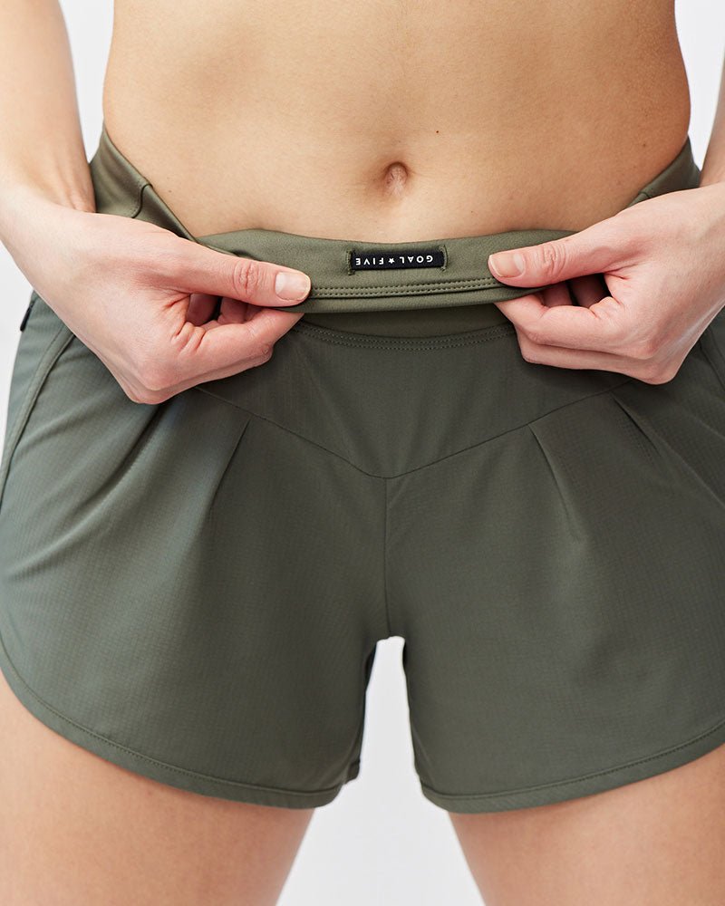 Sheva Women's High Rise Running Shorts - The Coin Has A Say
