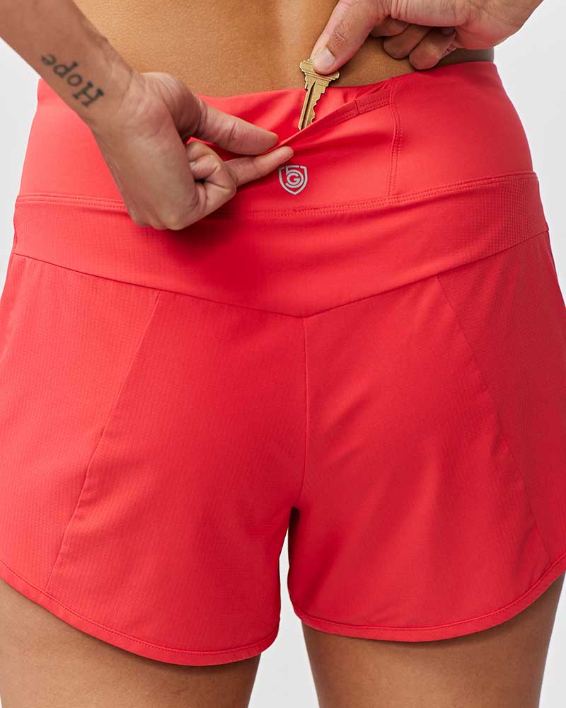 Sheva Women's High Rise Running Shorts - The Coin Has A Say