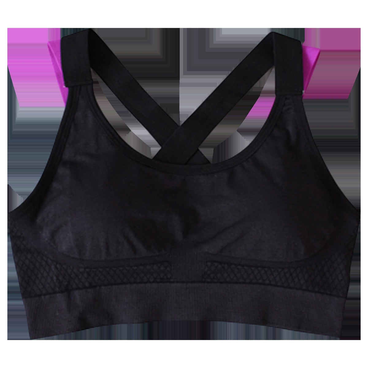 SOBEYO Sports Bra Padded Elastic Straps Cross Back Black - The Coin Has A Say