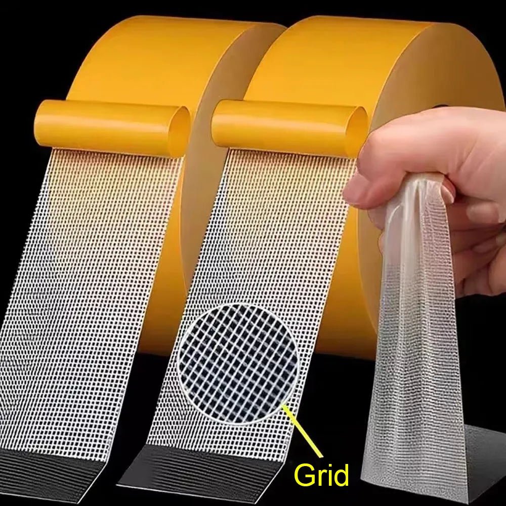 Super Thin Strong Fixation Double Sided Adhesive Tape Heavy Duty Translucent Mesh Waterproof Traceless Powerful Grid Carpet Tape - The Coin Has A Say
