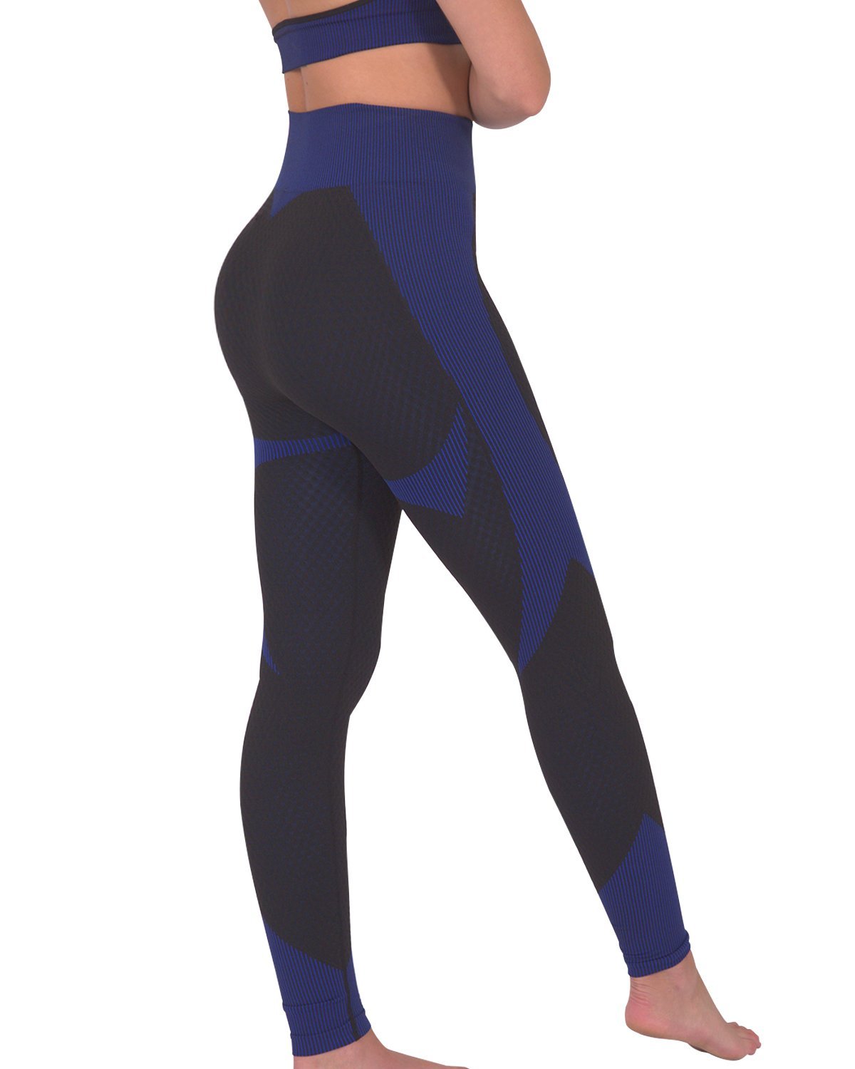 Trois Seamless Legging - Black with Navy - The Coin Has A Say