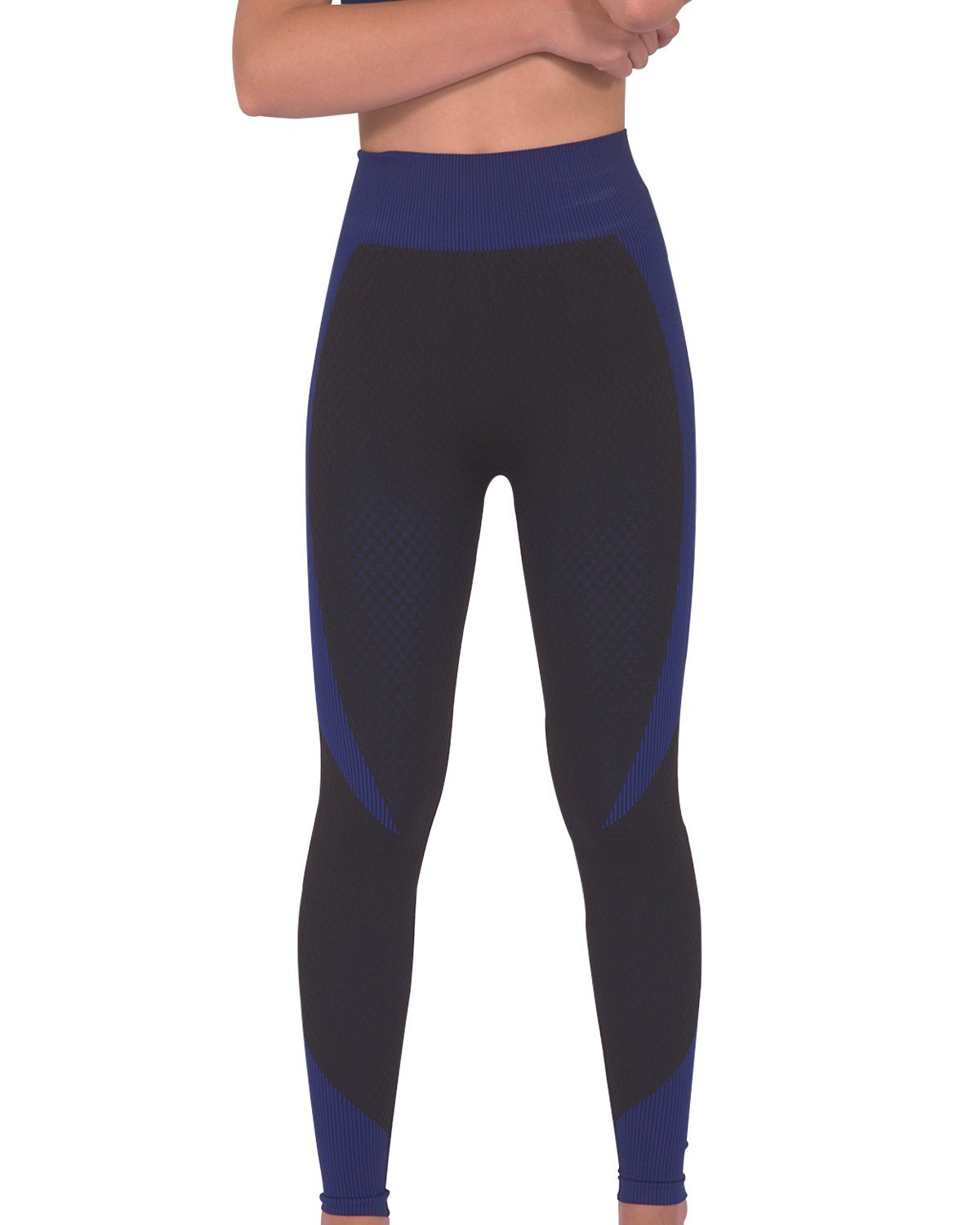Trois Seamless Legging - Black with Navy - The Coin Has A Say