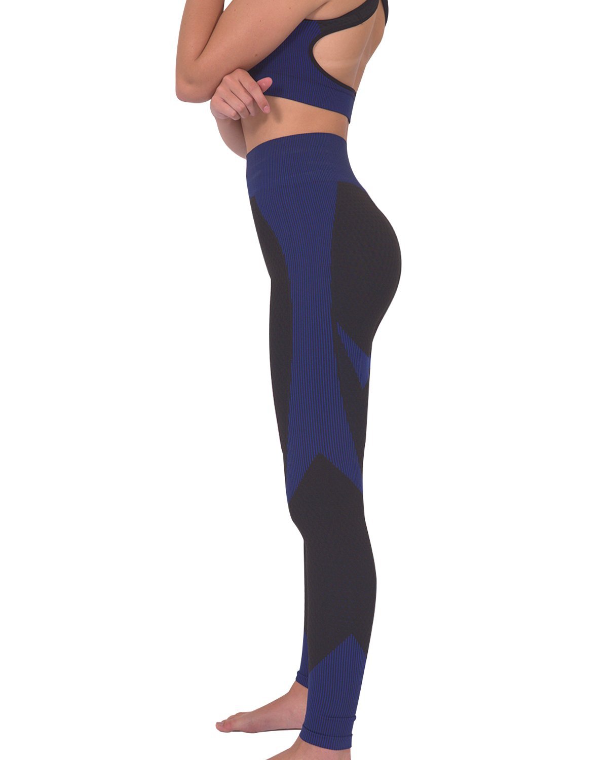 Trois Seamless Legging - Black with Navy - The Coin Has A Say