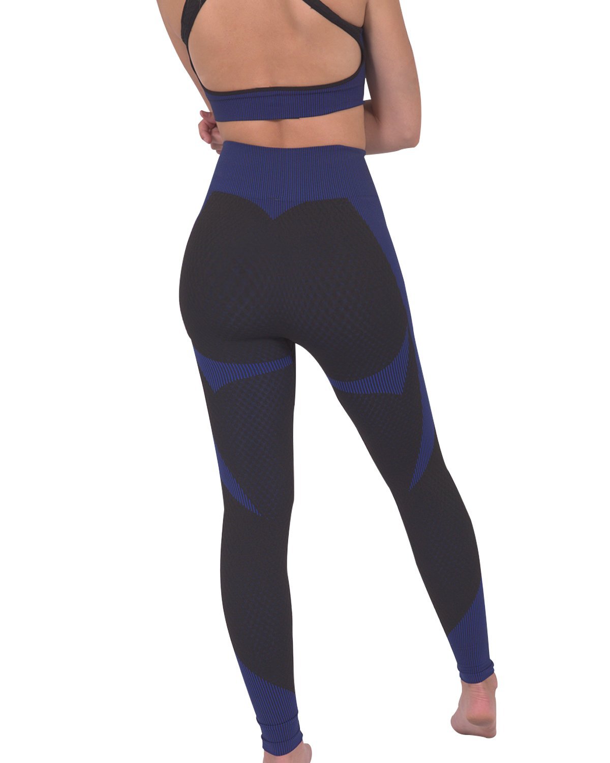 Trois Seamless Legging - Black with Navy - The Coin Has A Say