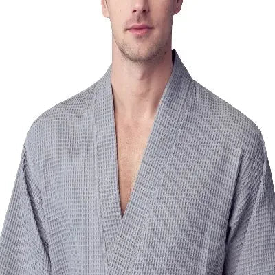 Waffle Spa Bathrobe for Men - Absorbent, Lightweight - The Coin Has A Say