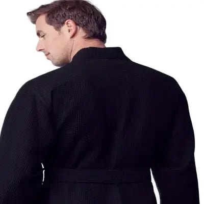 Waffle Spa Bathrobe for Men - Absorbent, Lightweight - The Coin Has A Say
