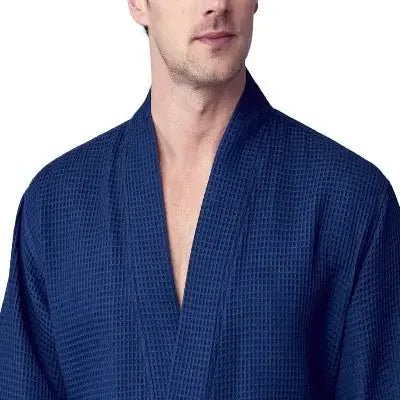 Waffle Spa Bathrobe for Men - Absorbent, Lightweight - The Coin Has A Say