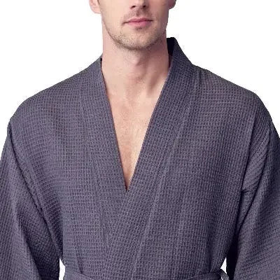 Waffle Spa Bathrobe for Men - Absorbent, Lightweight - The Coin Has A Say