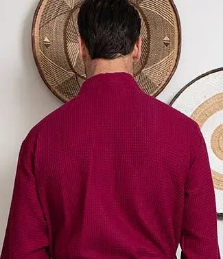 Waffle Spa Bathrobe for Men - Absorbent, Lightweight - The Coin Has A Say