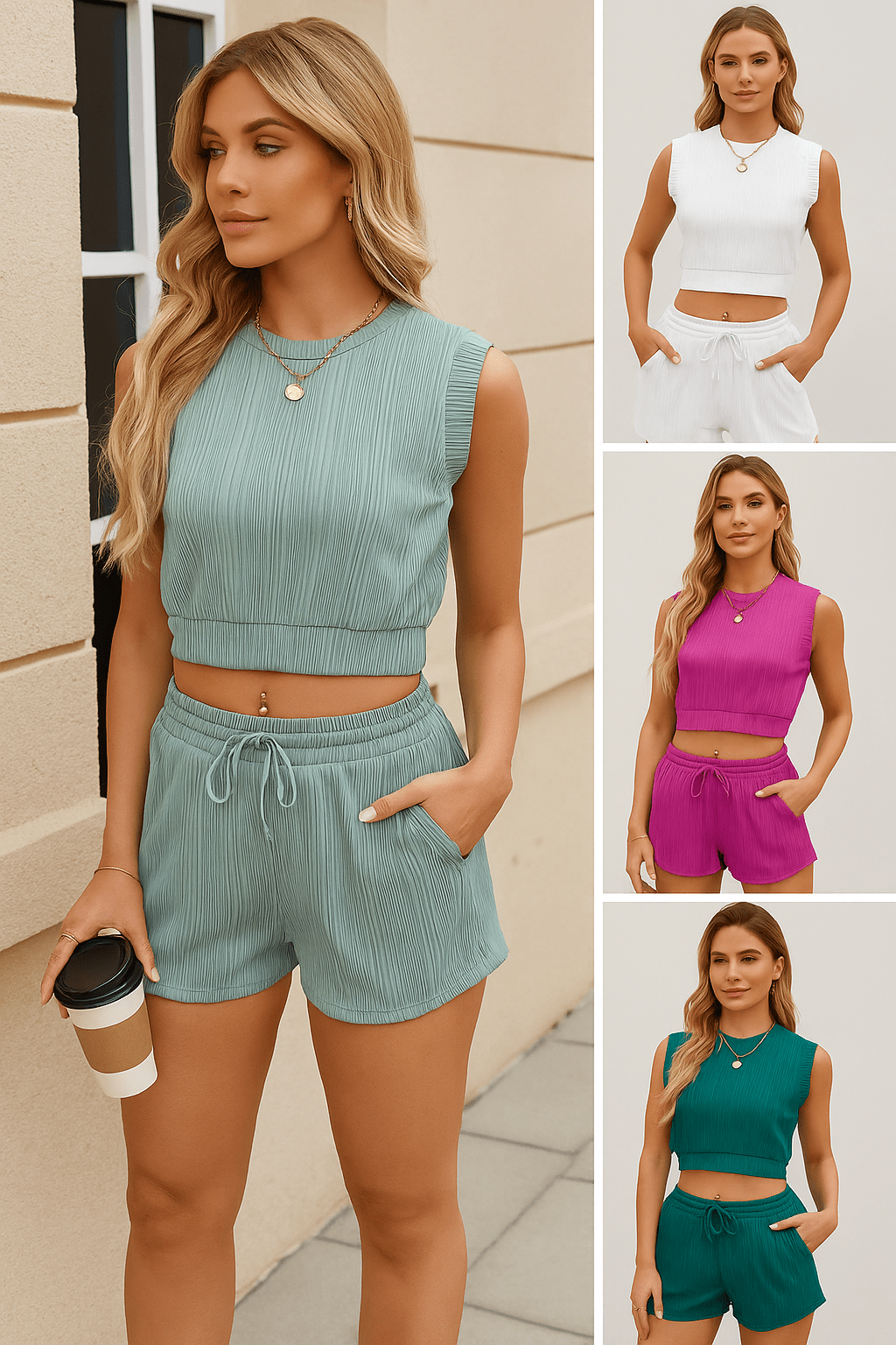 Wave Pattern Design Suit Set Women - The Coin Has A Say
