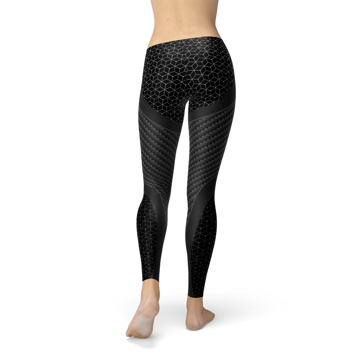 Womens Carbon Fiber Sports Leggings - The Coin Has A Say