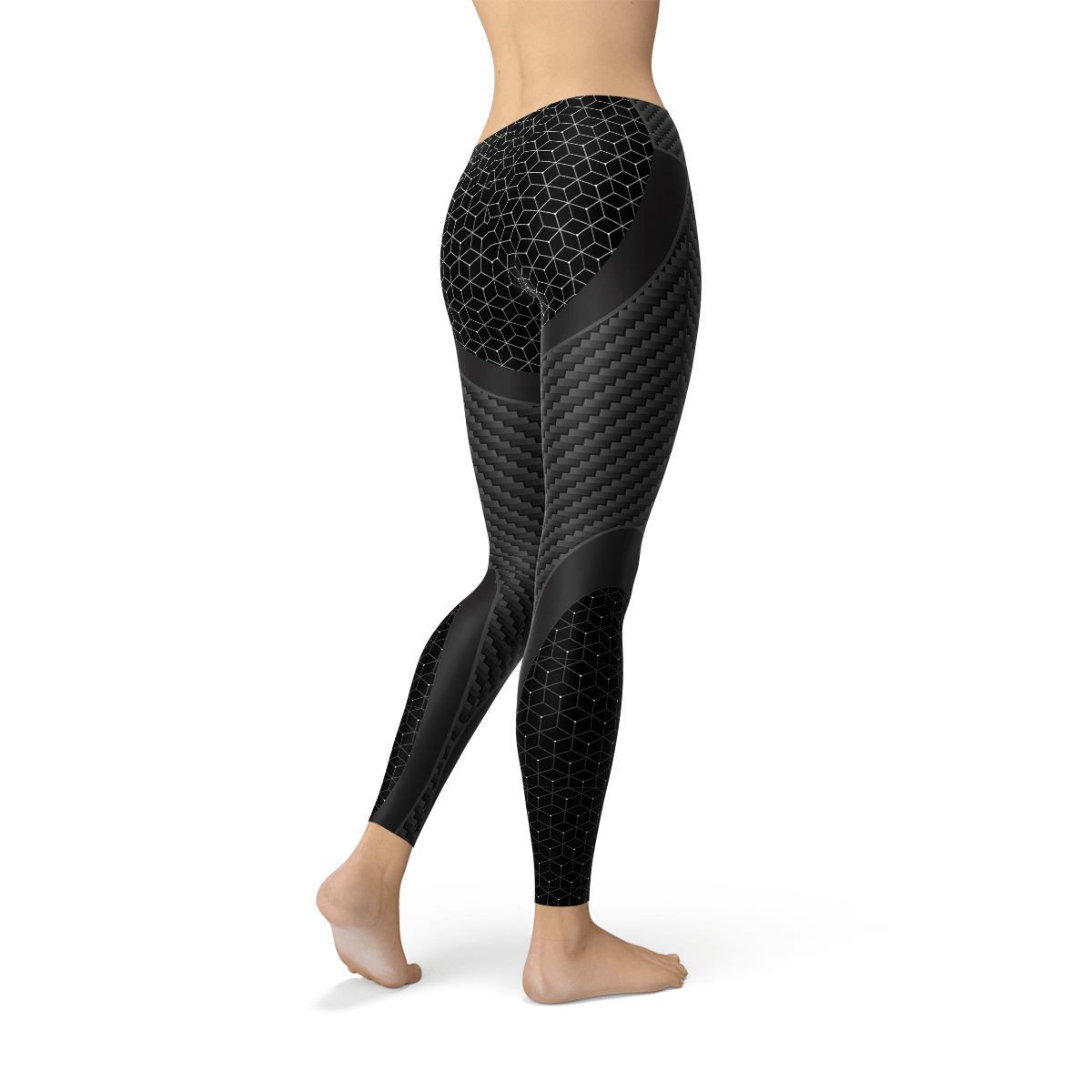 Womens Carbon Fiber Sports Leggings - The Coin Has A Say