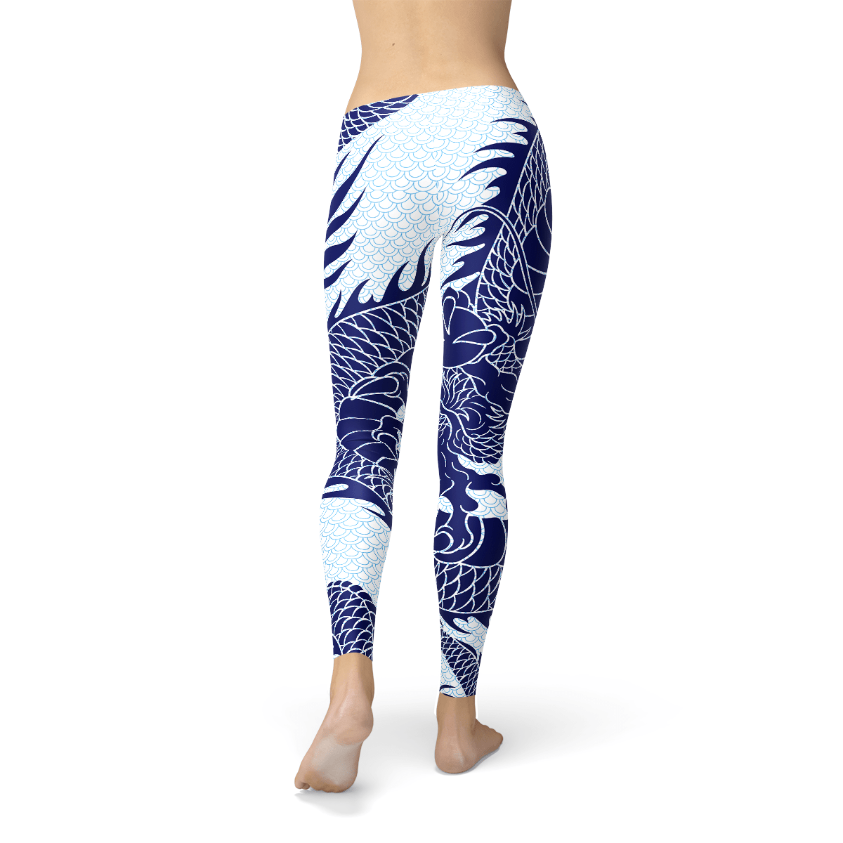 Womens Japanese Dragon Leggings - The Coin Has A Say