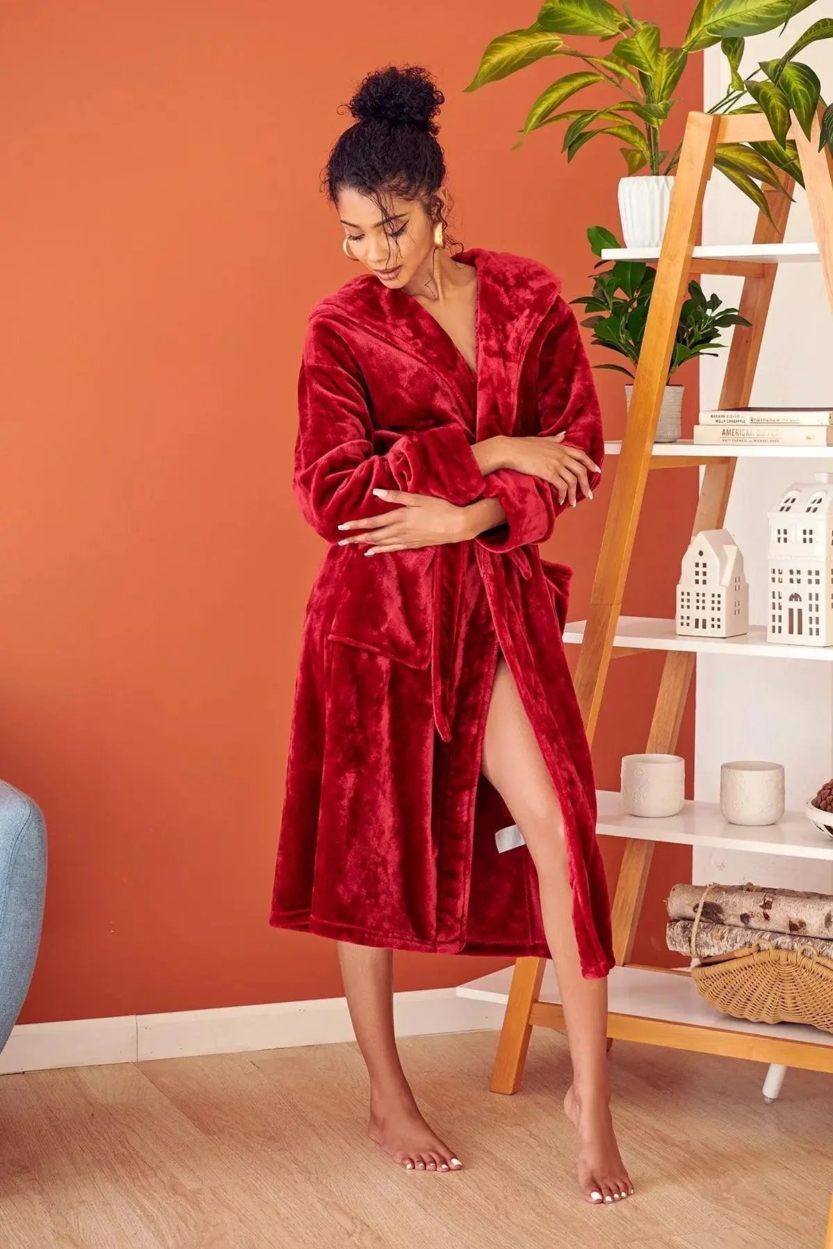 Women’s Plush Hooded Robe - Spa-Worthy Comfort at Home - The Coin Has A Say