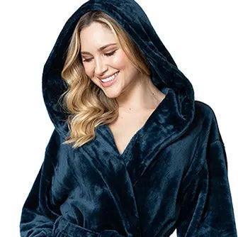 Women’s Plush Hooded Robe - Spa-Worthy Comfort at Home - The Coin Has A Say