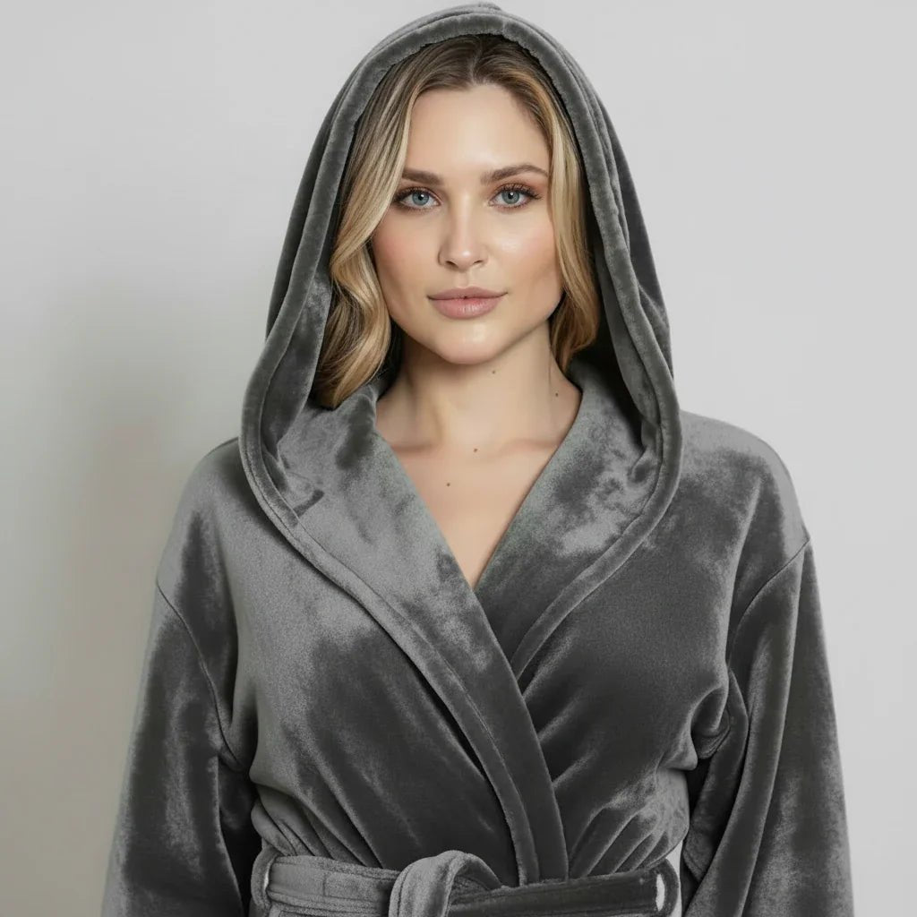 Women’s Plush Hooded Robe - Spa-Worthy Comfort at Home - The Coin Has A Say