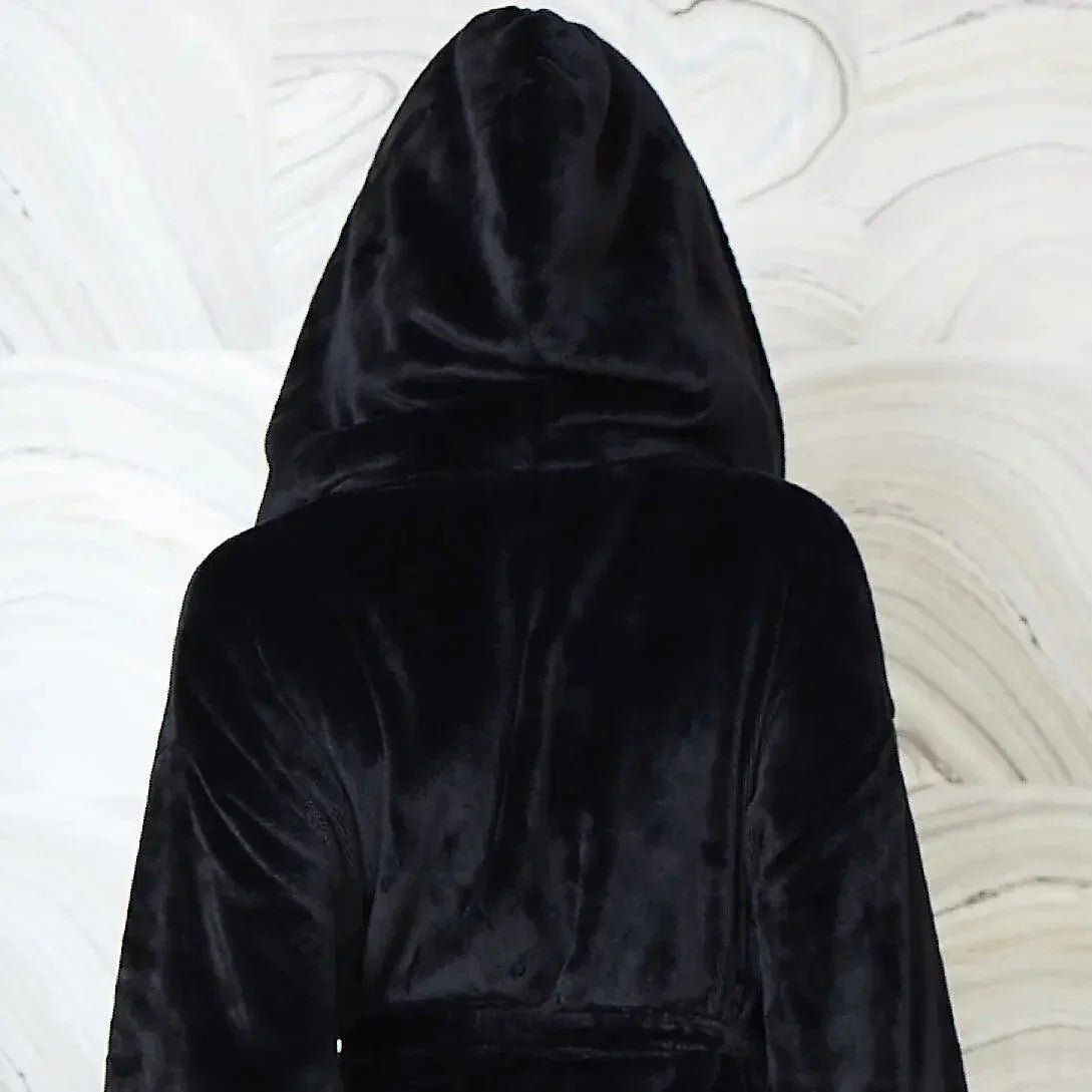 Women’s Plush Hooded Robe - Spa-Worthy Comfort at Home - The Coin Has A Say